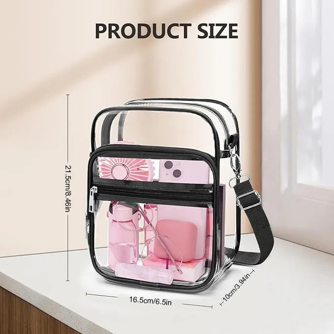 PVC waterproof cube handbag measuring 16.5x10x21.5cm in modern casual design