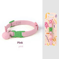 A high elasticity polyester dog collar for small dogs shown in various solid colours on a white background.