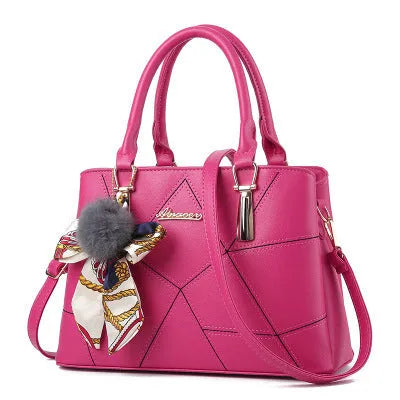 Large horizontal square women's handbag with car suture detail and zipper closure in white