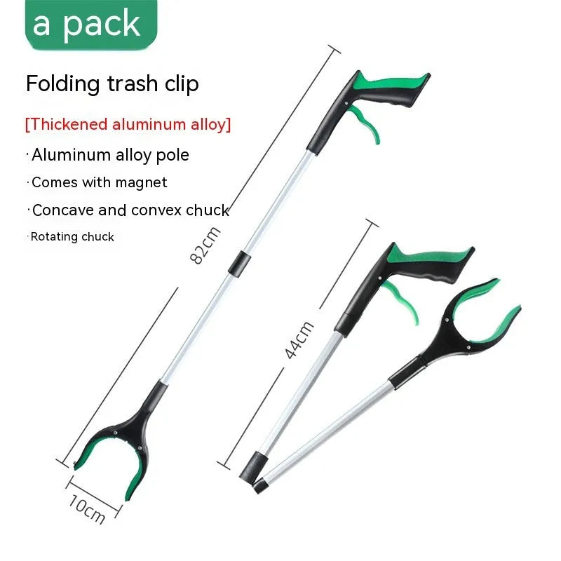 Plastic trash folder artifact with aluminium alloy clip in multiple colour options