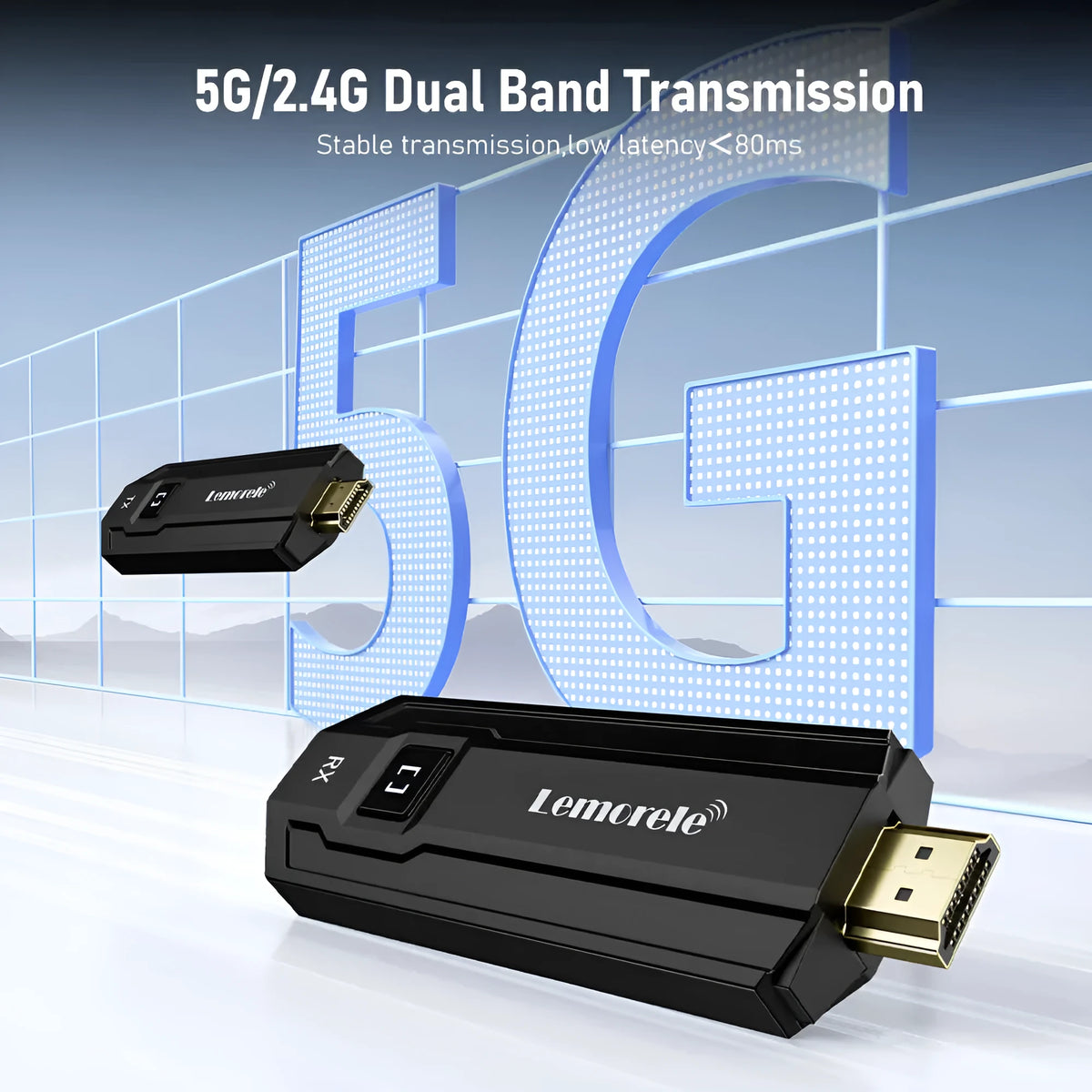 Wireless HDMI transmitter and receiver set for projector phone computer with Bluetooth WiFi P20 suit