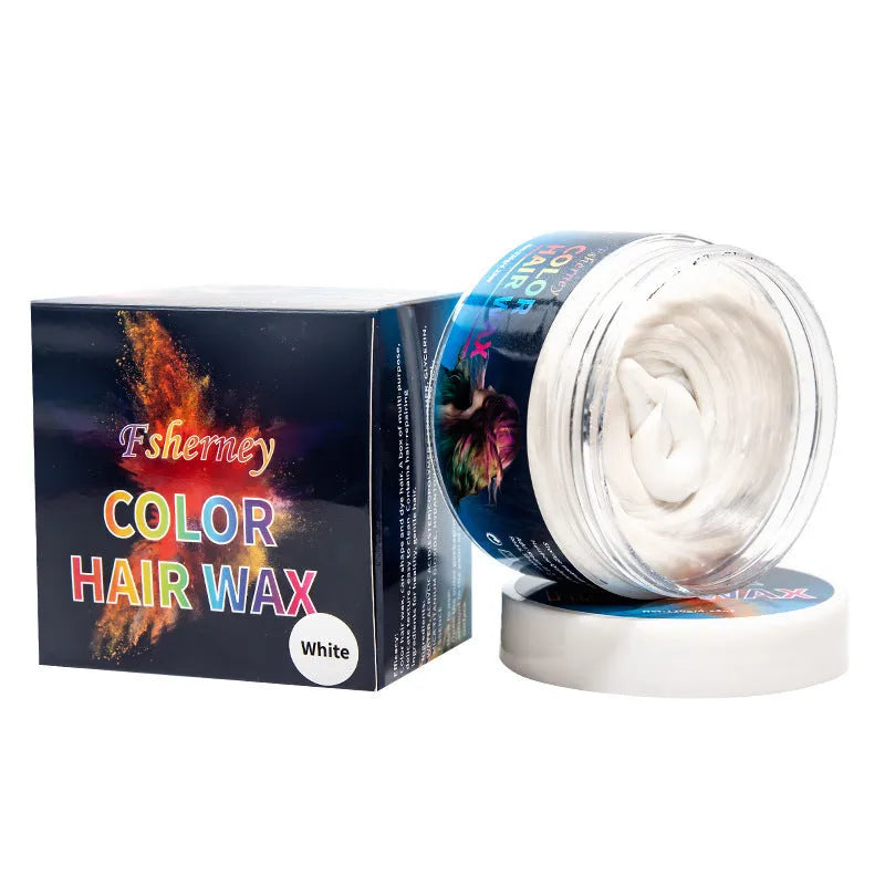Jar of 120g coloured hair styling clay in one of nine available colours