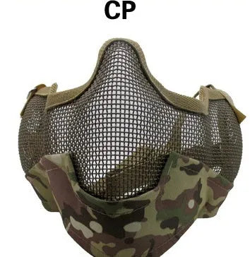 Carbon steel protective face mask with head-mounted design in multiple colour options