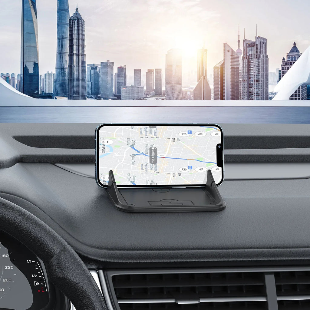 Silicone automobile phone holder in Peak-X5 colour with common node design for car and desktop use