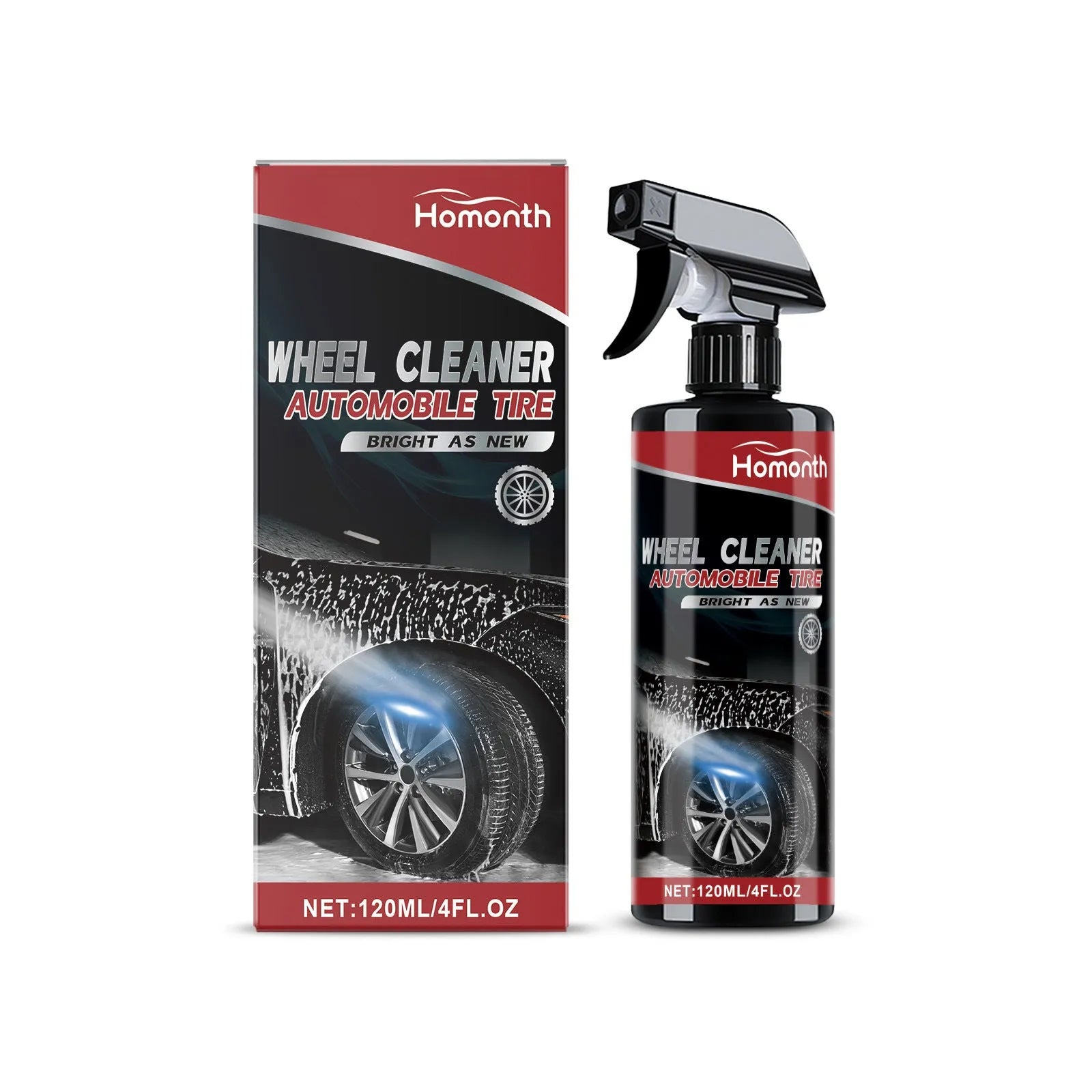 Car wheel cleaning spray 120ml bottle for brake dust and road grime removal