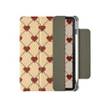 iPad Air magnetic protective case with double-sided clip attachment on polyurethane shell