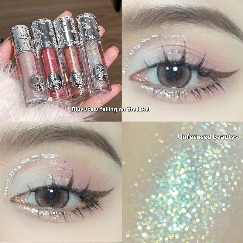 Ballet liquid eye shadow in five glitter shades: Star Man Sakura Field, Doll Logs, Butterfly Paradise, Nutcracker, Pillow Fairy Tales