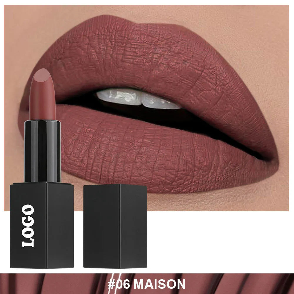 Matte finish lipstick in waterproof formula with 24 shade options