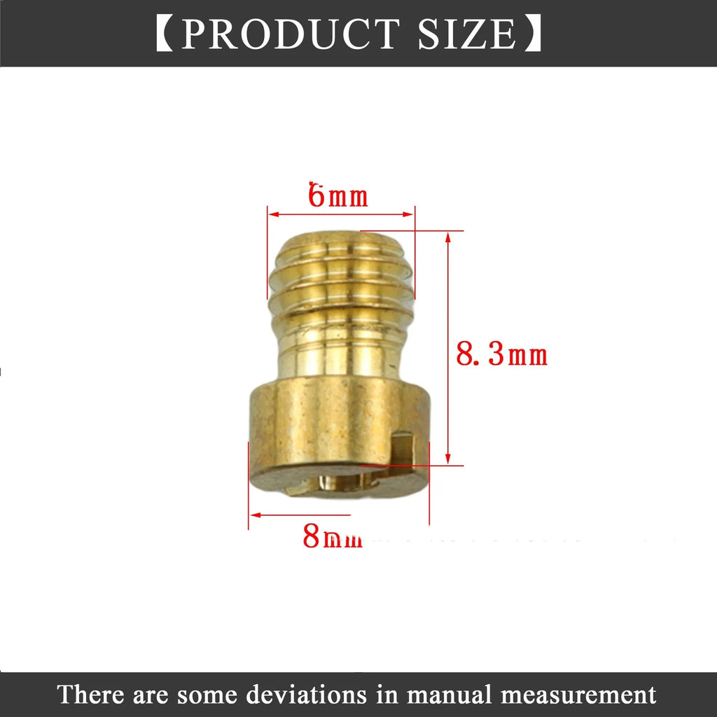 Brass M6 carburetor main jet nozzle for Derotto PHBN and PHVA models
