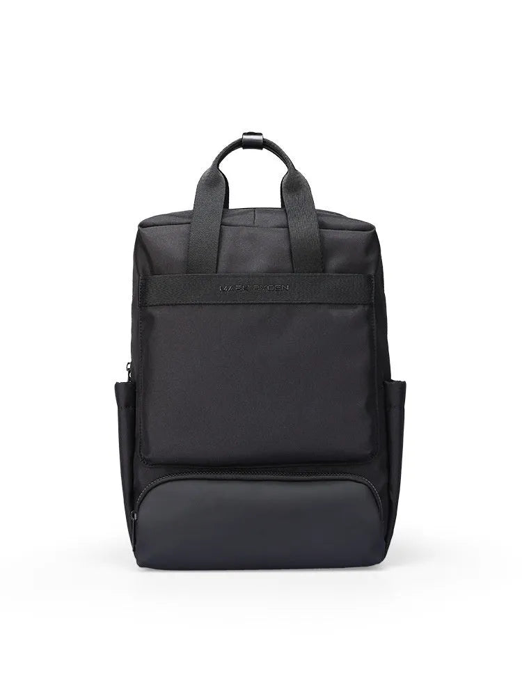 Elegant black Oxford cloth computer backpack with a capacity of 20-35 litres.