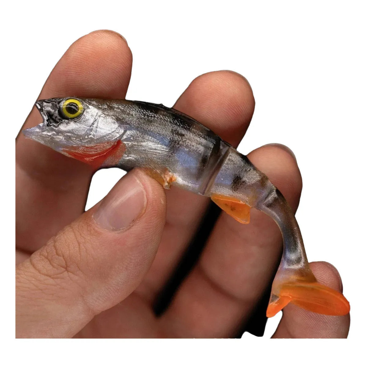 T-Tail catfish scissors soft fishing lure with realistic fish colouration