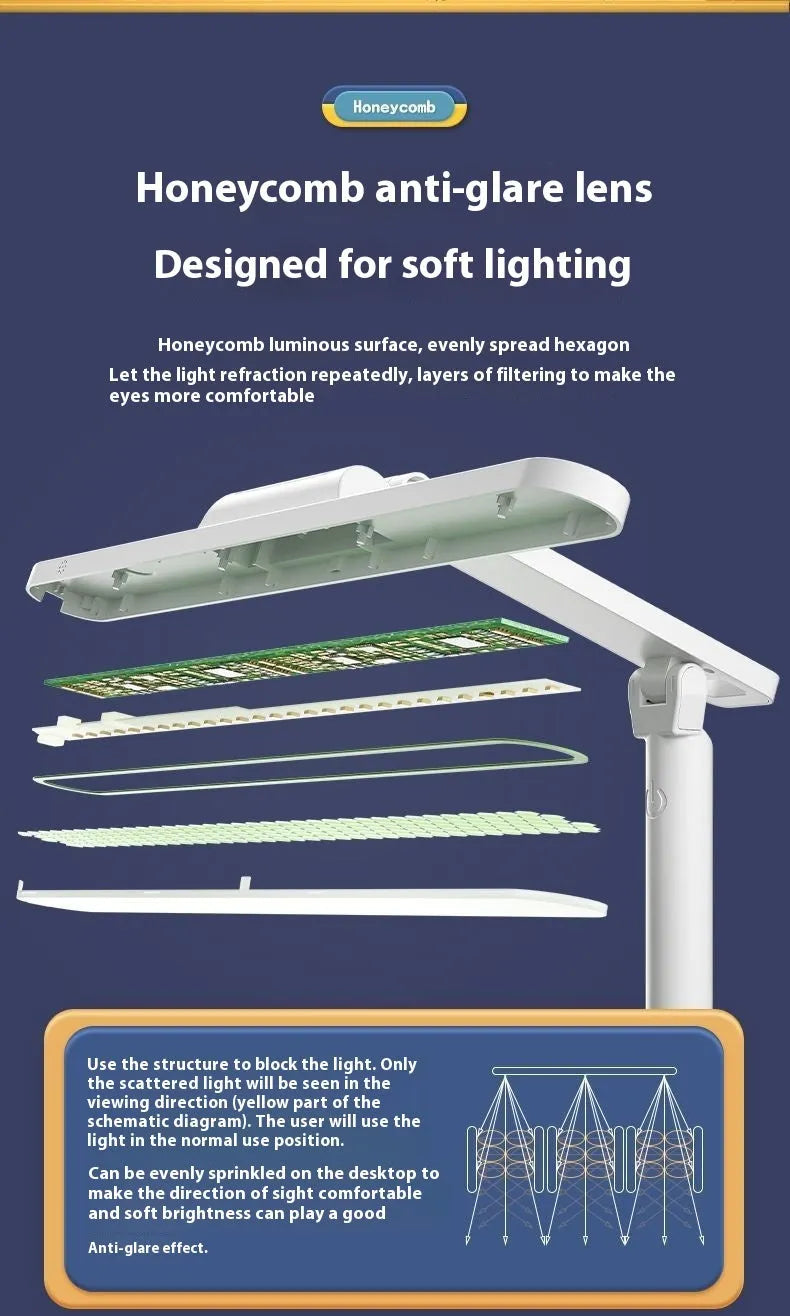 Multifunctional adjustable table lamp with dual charging and plug-in power in Charging Plug colour.