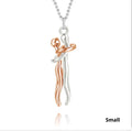 Copper collarbone pendant necklace with electroplated finish