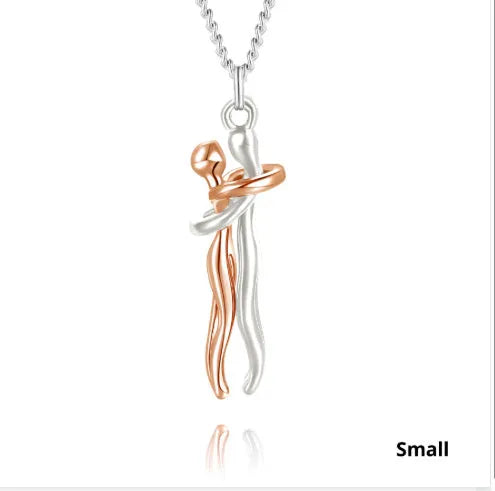 Copper collarbone pendant necklace with electroplated finish