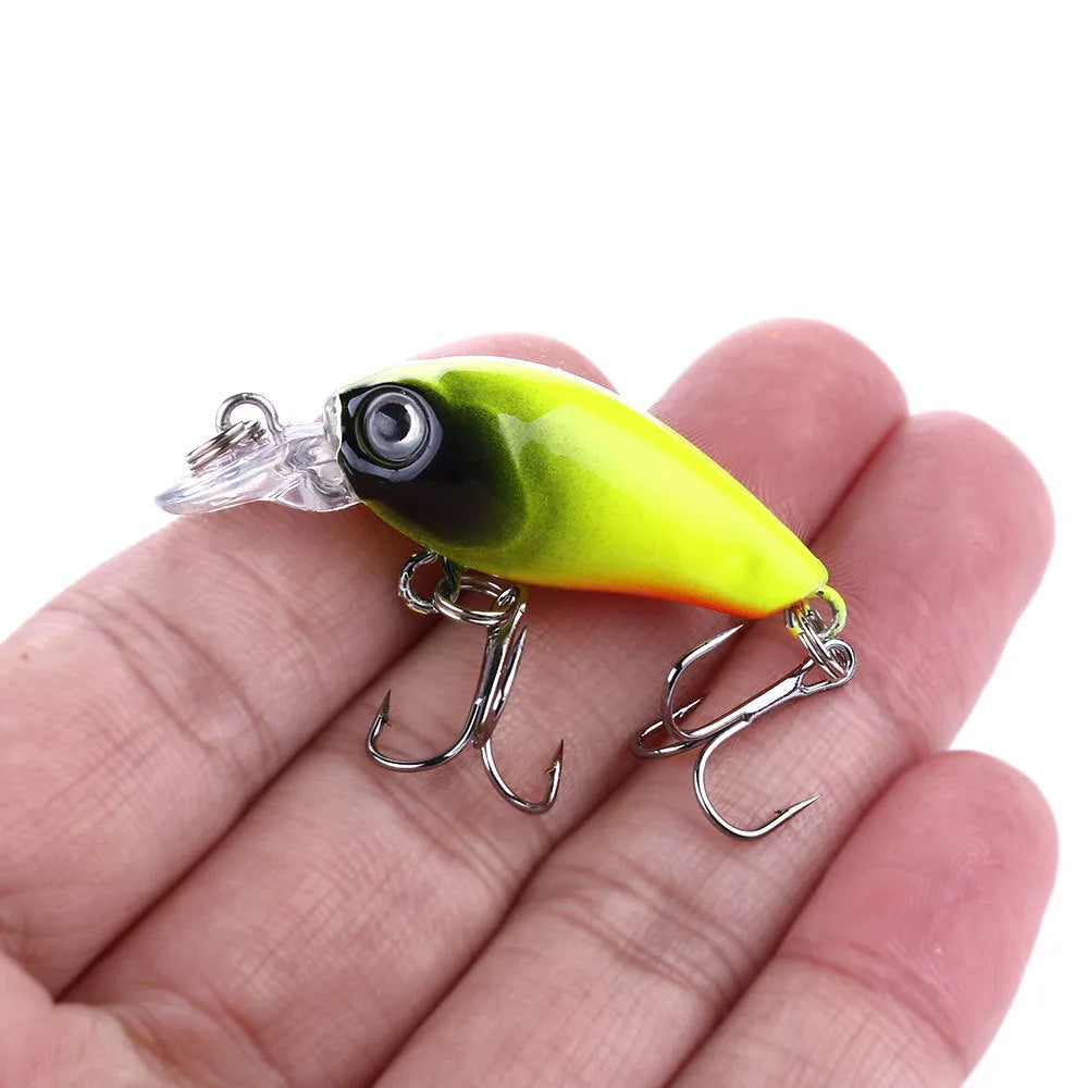 Rock Little Fat Man 4G steel bionic fishing lure in rainbow colour on white background