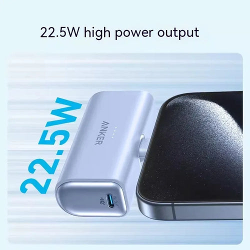 Small capsule-shaped portable power bank with Type-C port in various colours