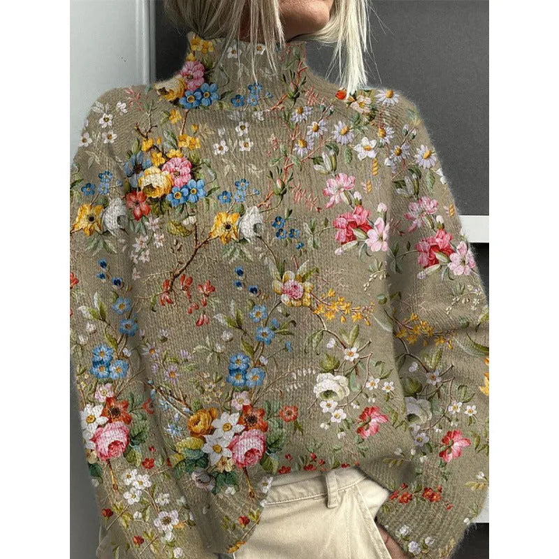 Women's casual polyester top with 3D abstract Christmas pattern in multiple colour options