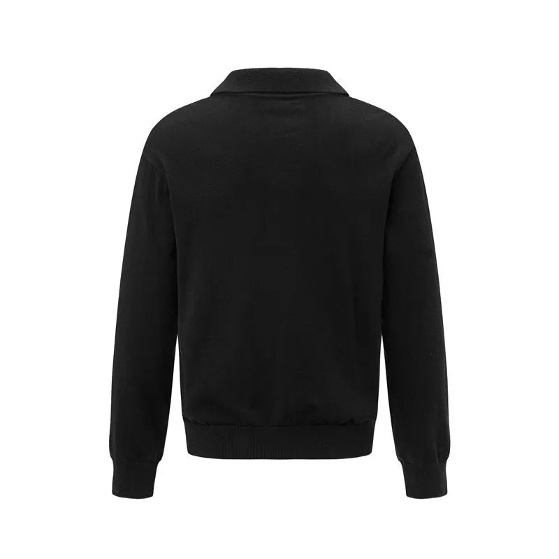 Loose acrylic blend pullover sweater in black, dark grey, or creamy-white colour