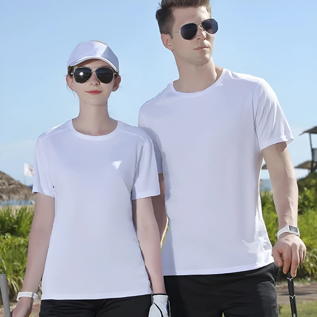 Men's round neck pure cotton loose t-shirt in black solid colour