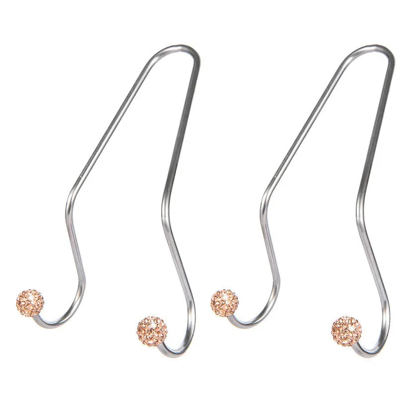 Stainless steel car seat hook with diamond rhinestone decoration in various colours