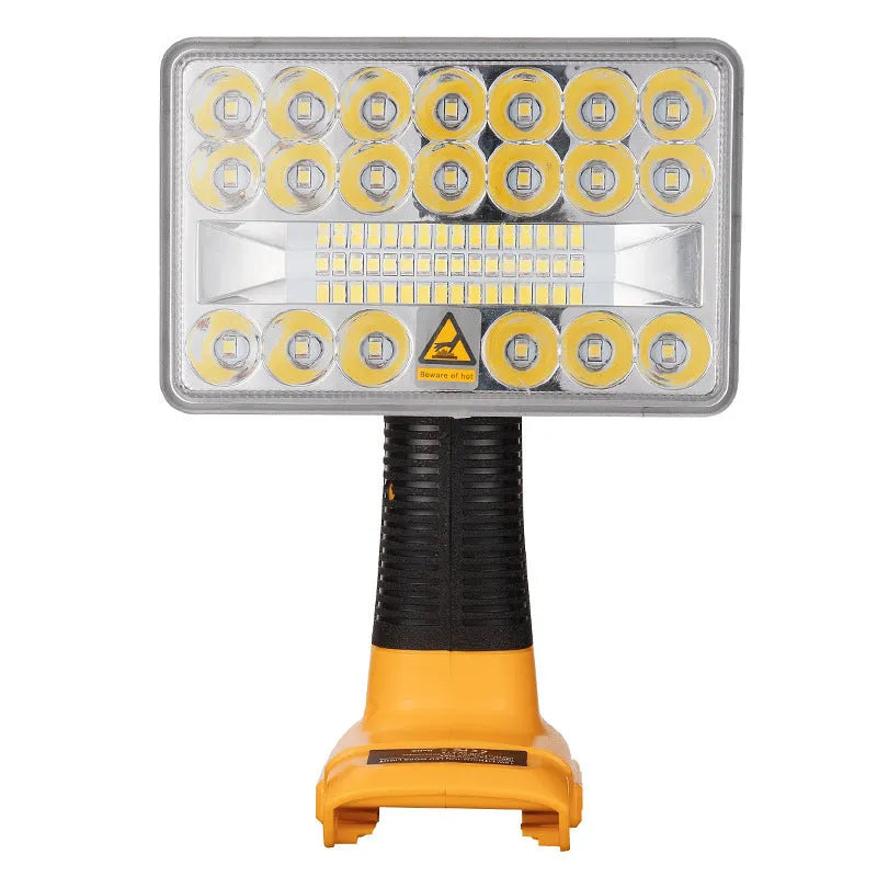 5-inch lithium battery outdoor LED lamp measuring 220 by 188 by 135 millimetres, shown in horizontal orientation