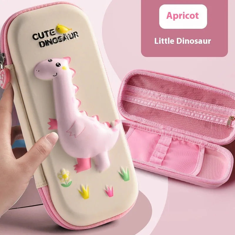 3D leather pencil case with astronaut pattern design showing textured surface and structured box shape