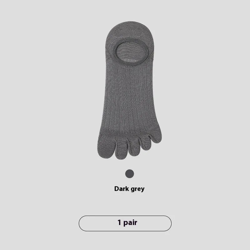Men's five-finger invisible socks in modal fabric with antibacterial properties