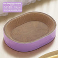 55cm oval green corrugated paper cat scratch board with built-in nest
