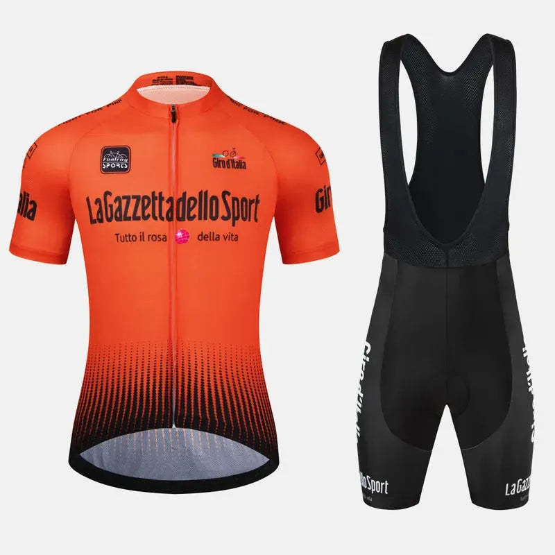 Loop brand short sleeve cycling jersey in a colour pattern, made of quick-dry polyester fabric.