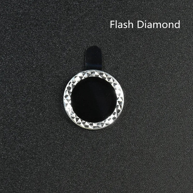 Diamond pattern tempered glass lens protector and aluminium ring for iPhone 12 and 11 models