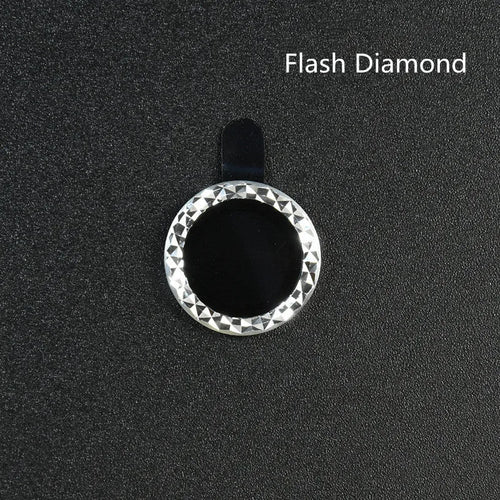 Diamond pattern tempered glass lens protector and aluminium ring for iPhone 12 and 11 models