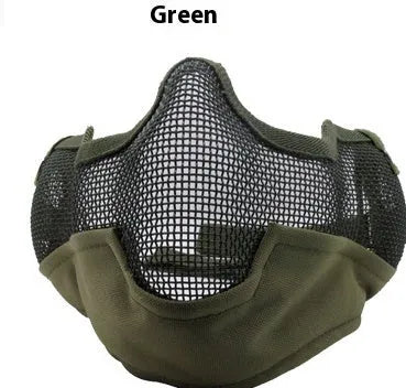 Carbon steel protective face mask with head-mounted design in multiple colour options