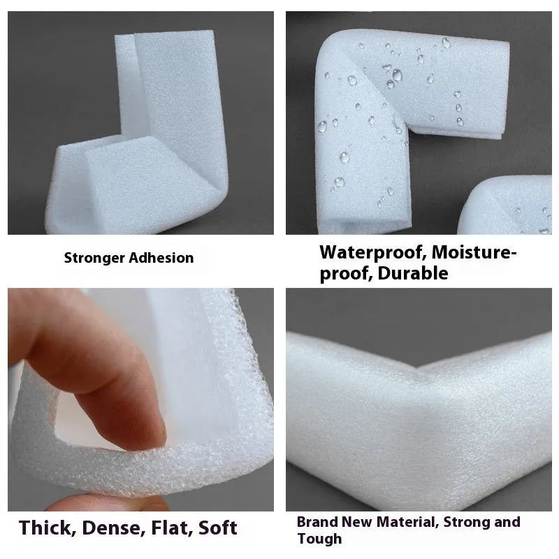 Pearl cotton corner protector with 10mm slot for furniture and door edge protection