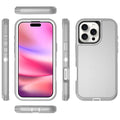 Three-in-one solid-colour drop-resistant hard shell phone case for Apple iPhone in black
