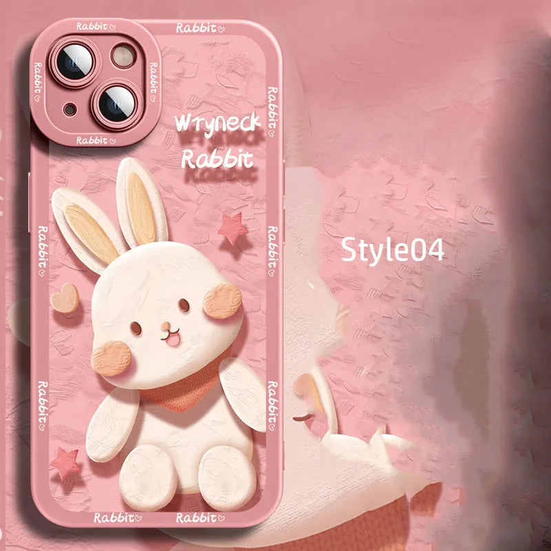 Silicone cartoon mobile phone case for Apple iPhone 14 Pro Max with colourful drop prevention design