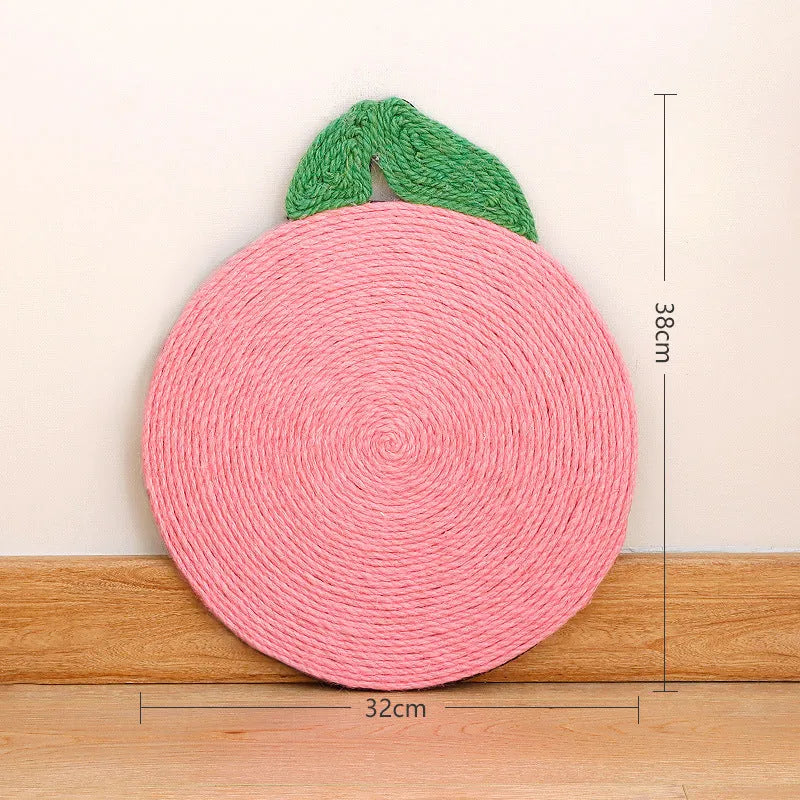 Sisal cat scratching board with wear-resistant surface in multiple colour options including dog and flower patterns