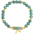 Women's high-rise bracelet with natural blue jade beads on S925 silver band