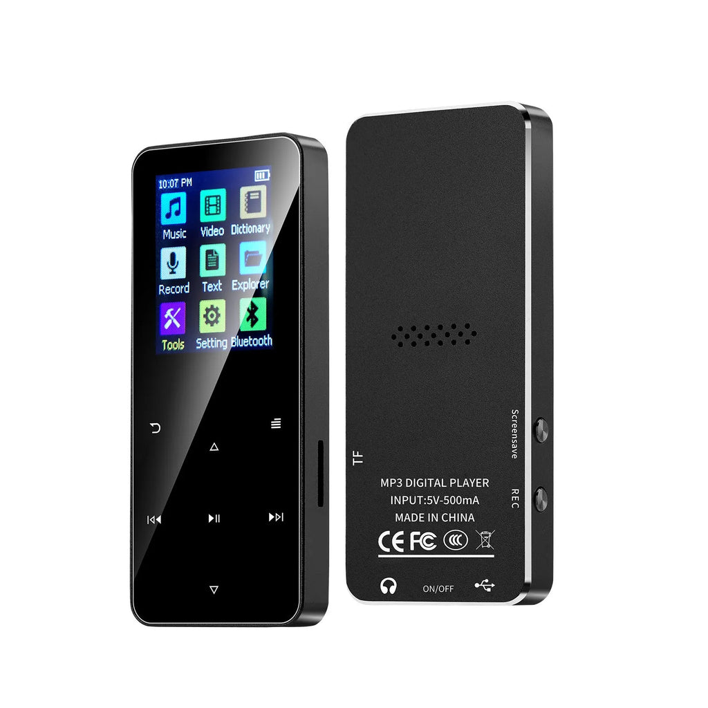 Walkman student version Bluetooth player with 1.8 inch screen in black colour, compact design