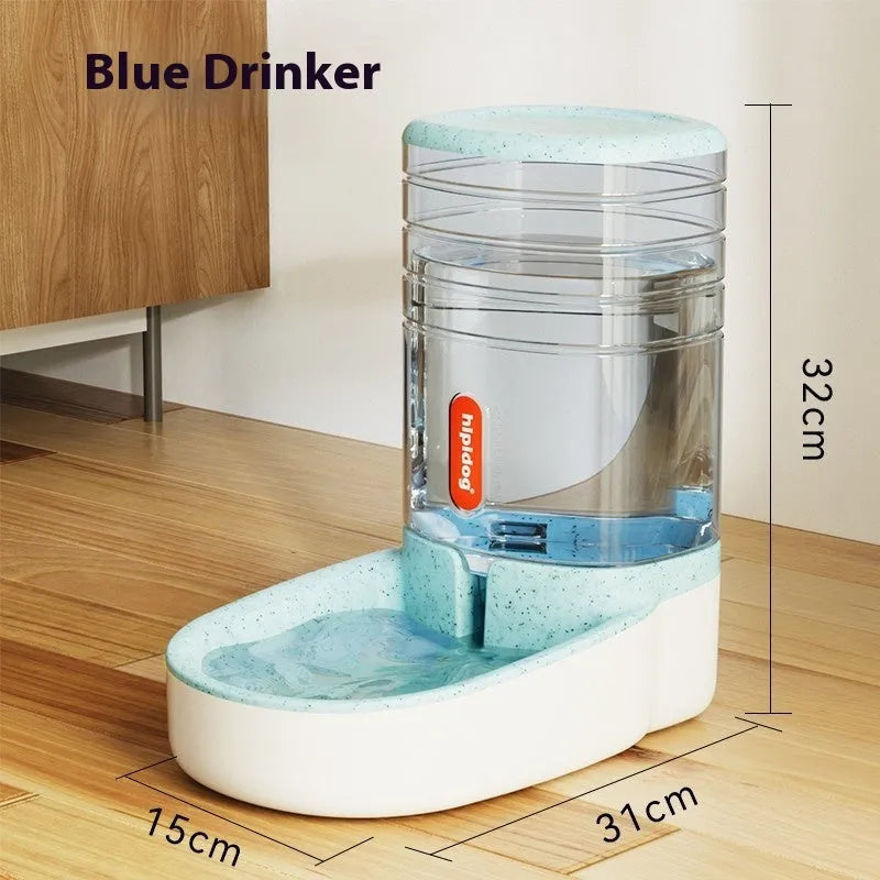 Second generation automatic pet drinker with 3.8L capacity in blue, green, grey or pink colours
