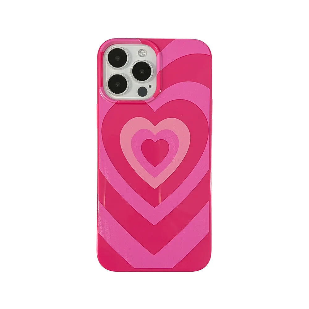 Pink Tianku Anti Falling Love soft TPU phone case for iPhone with stripe and graffiti design