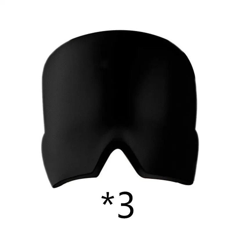 Elastic cloth gel eye mask for headache relief in black, pink or sky blue colours