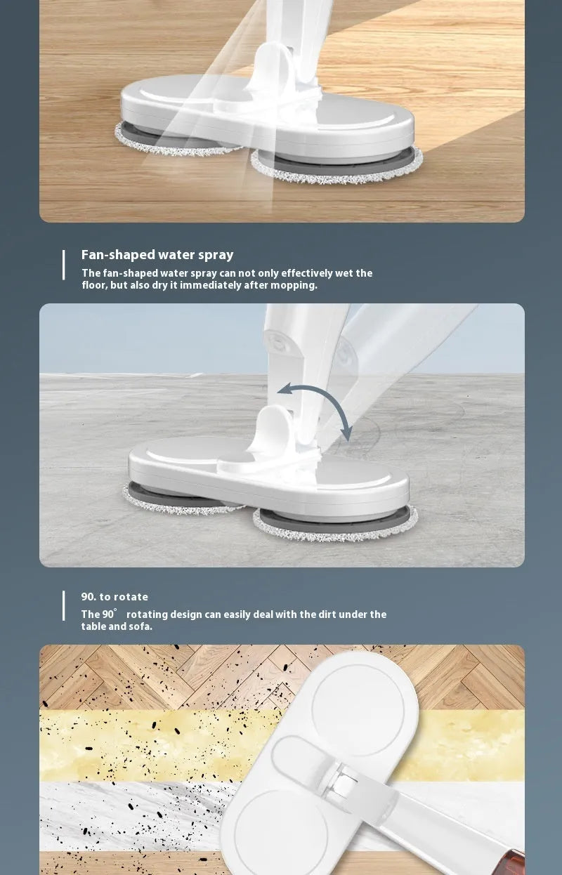 Wireless floor cleaning robot with sweeping and mopping functions in S5 Green colour