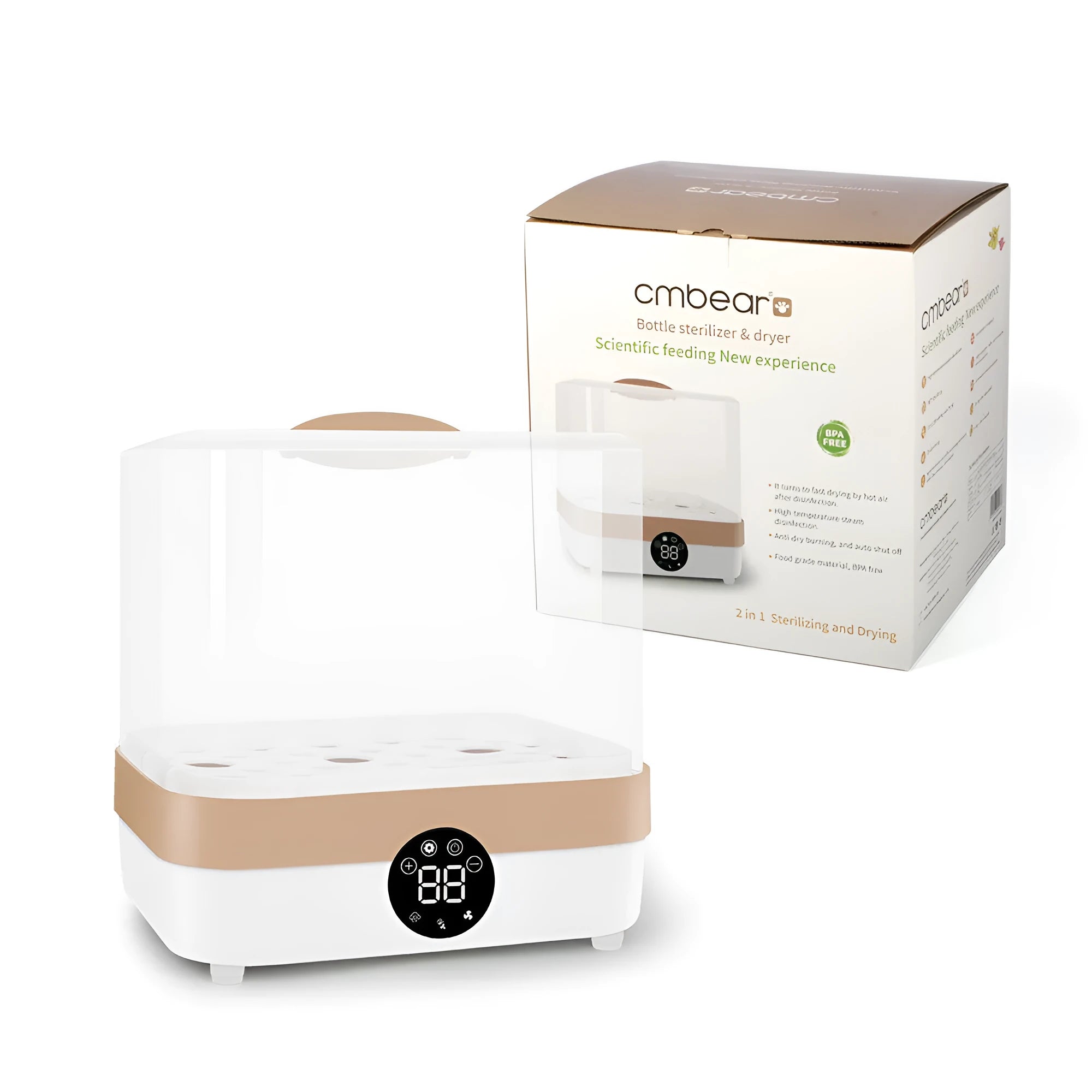 Baby bottle sterilizer and dryer model ZRX-0860 in polypropylene with 400W power and 10-minute cycle