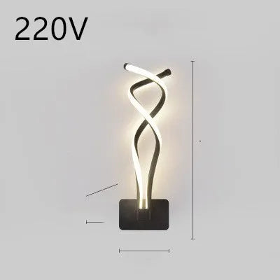 Minimalist Nordic design LED wall lamp with a silicone shade, mounted on a bedroom wall.