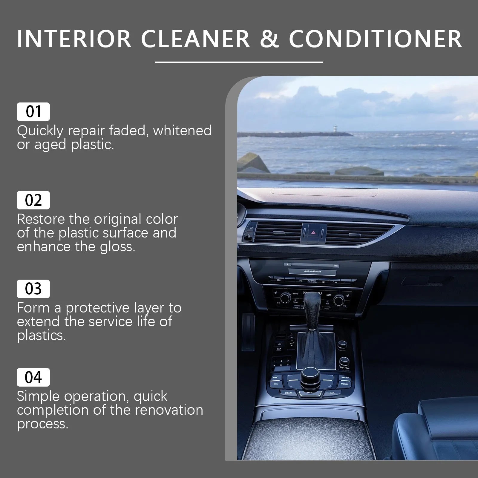 100ml car plastic renovation agent bottle for cleaning and decontaminating automotive trim