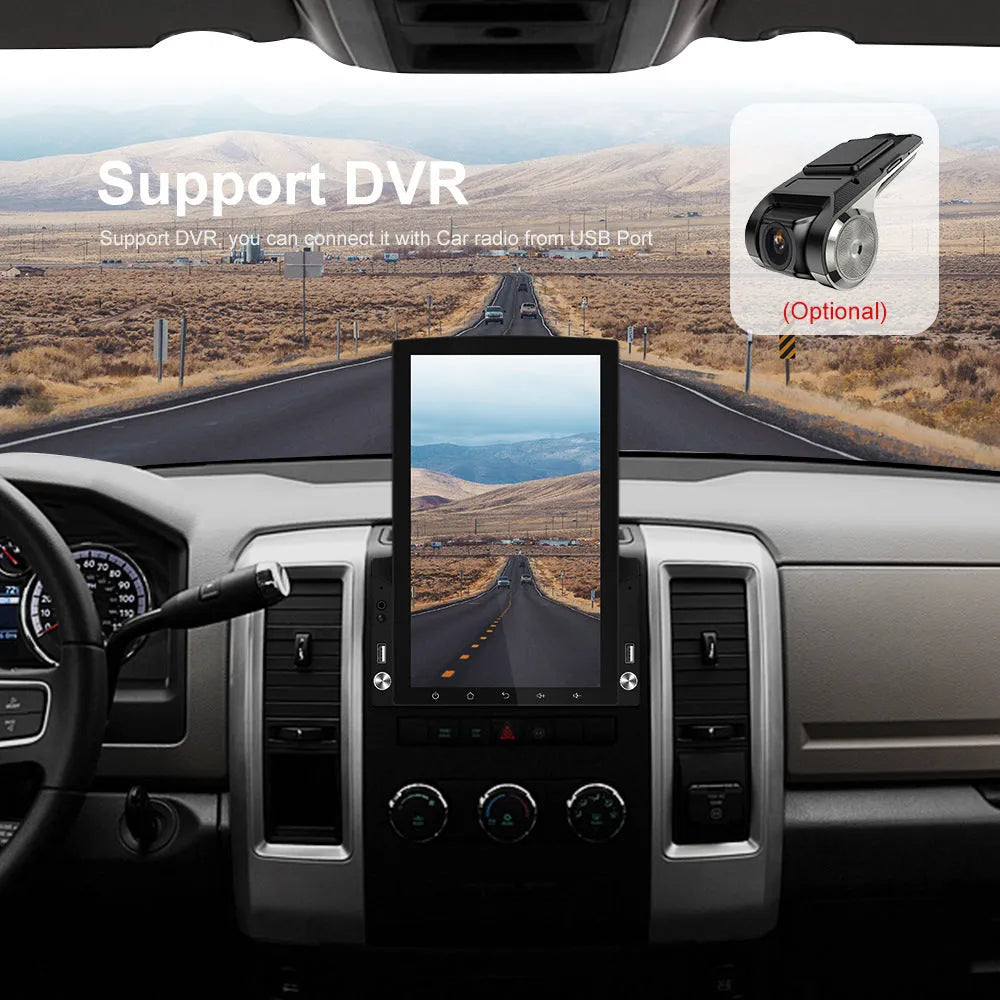 9.7 inch car video player with Android 10.0 touchscreen and offline GPS navigation