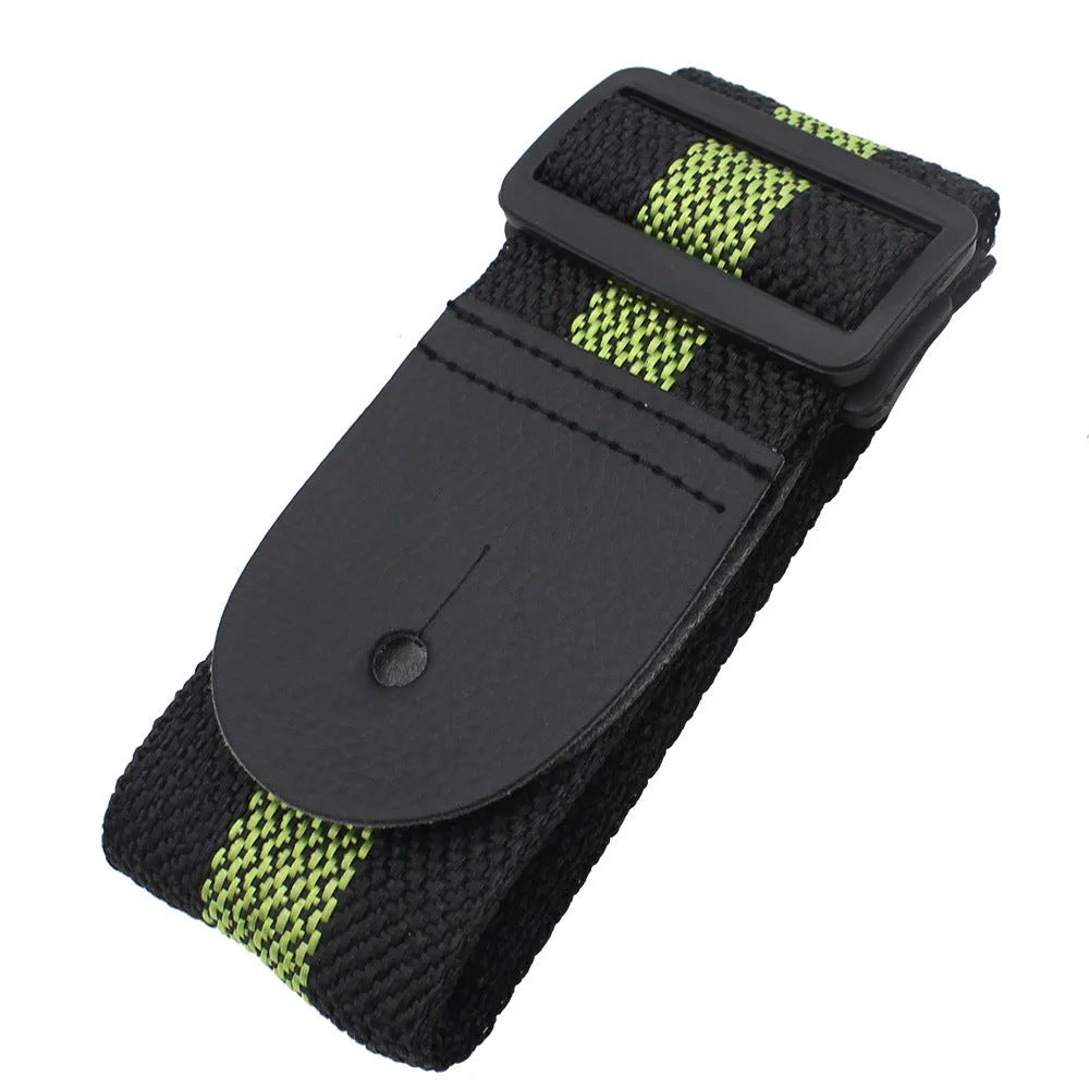 Woven universal instrument strap for guitar bass and ukulele in army green colour