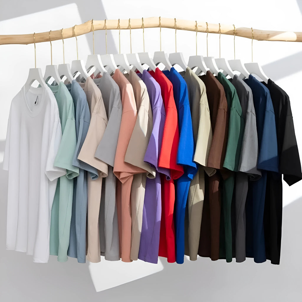 Pure cotton loose fit unisex t-shirt in multiple colours with short sleeves and printed design