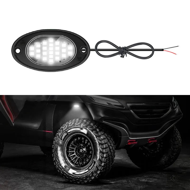 12V car LED chassis ambience light with ABS housing in blue colour option for underbody vehicle decoration.