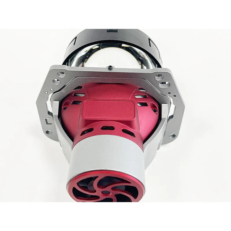 Motorcycle intelligent steering headlight with aviation aluminium housing and glass lens